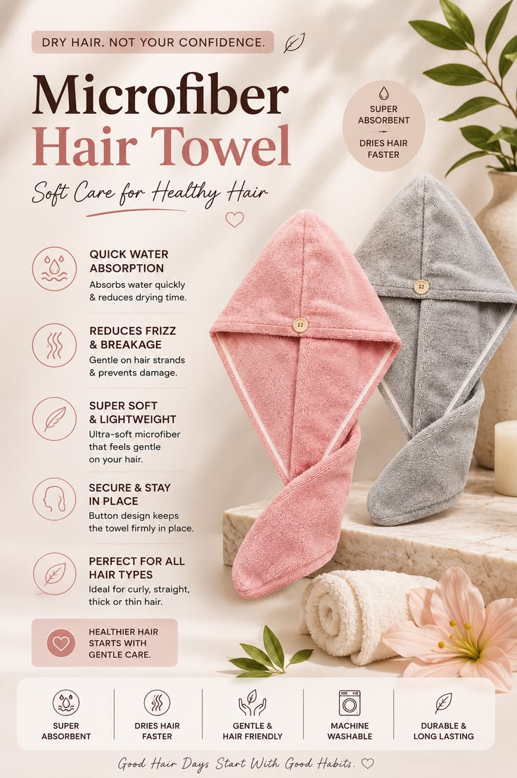 Microfiber Hair Towel